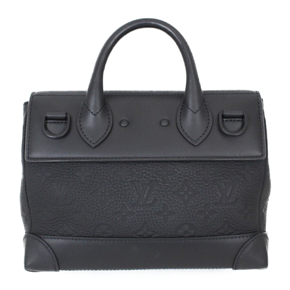 Louis Vuitton Empreinte black leather Monogram strap shoulder handbag Steamer